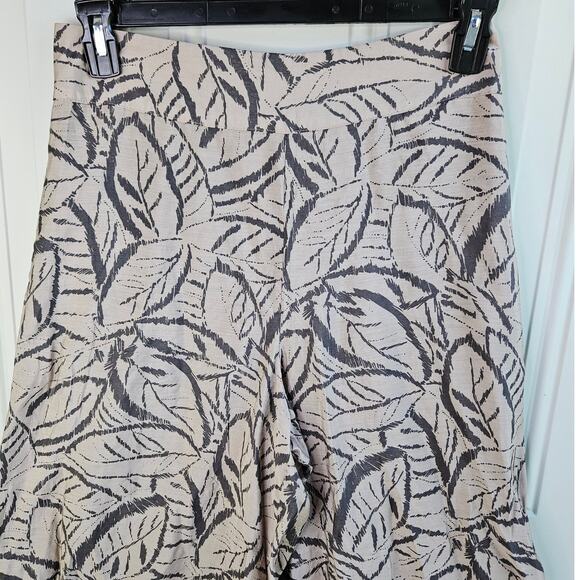 🦃 O’Neill Colin Leaf Print Culottes Capris Size Medium Beachy Coastal Grandma - Picture 5 of 11